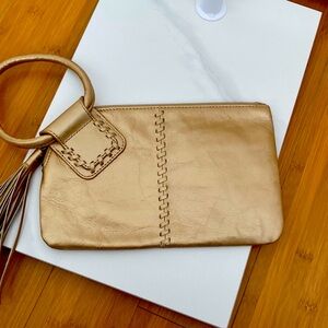 HOBO Gold Clutch with Wristlet